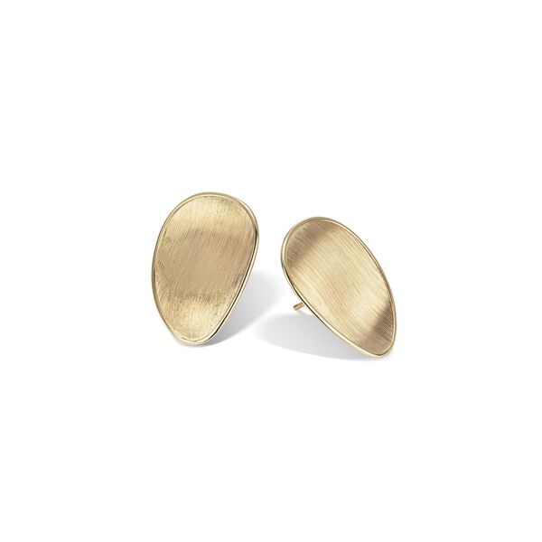 Lunaria Medium Yellow Gold Stud Earrings